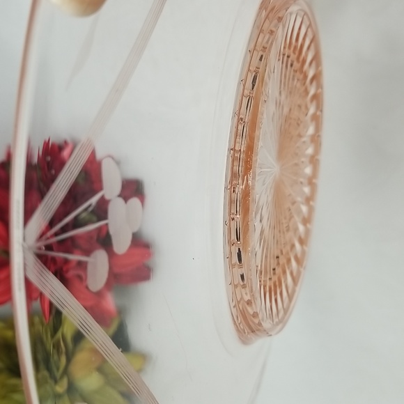 Cambridge Elegant Pink Etched Cracker Plate - Picture 9 of 12